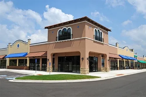 Modern commercial building exterior